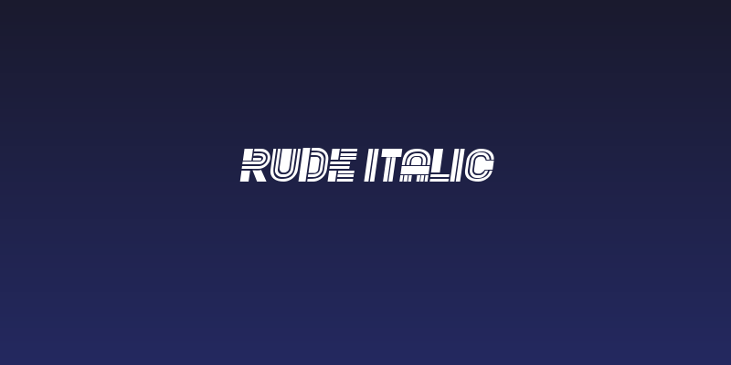 Rude Italic Social Header