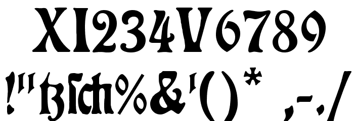 Rudelsberg Alternate Font OTHER CHARS