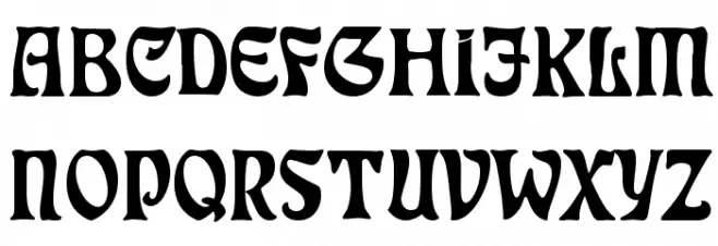Rudelsberg Alternate Schriftart Groß