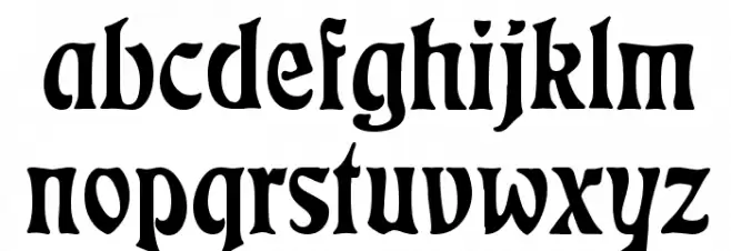 Rudelsberg Alternate फ़ॉन्ट लोअरकेस