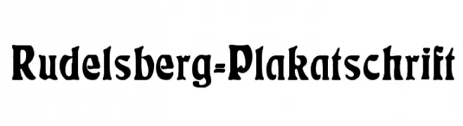 Rudelsberg-Plakatschrift  नि: शुल्क फ़ॉन्ट्स डाउनलोड
