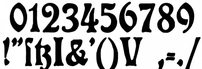 Rudelsberg-Plakatschrift Font OTHER CHARS