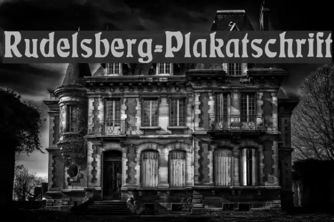 Rudelsberg-Plakatschrift Font examples