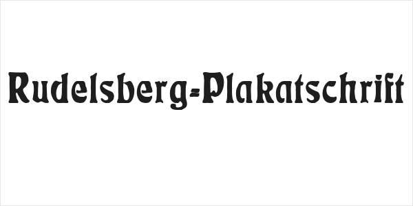 Rudelsberg-Plakatschrift Logo