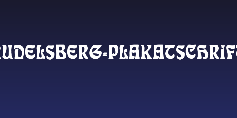 Rudelsberg-Plakatschrift Social Header