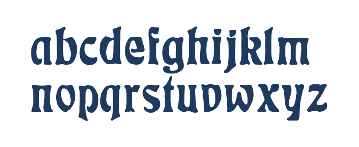 Rudelsberg-Plakatschrift Lowercase