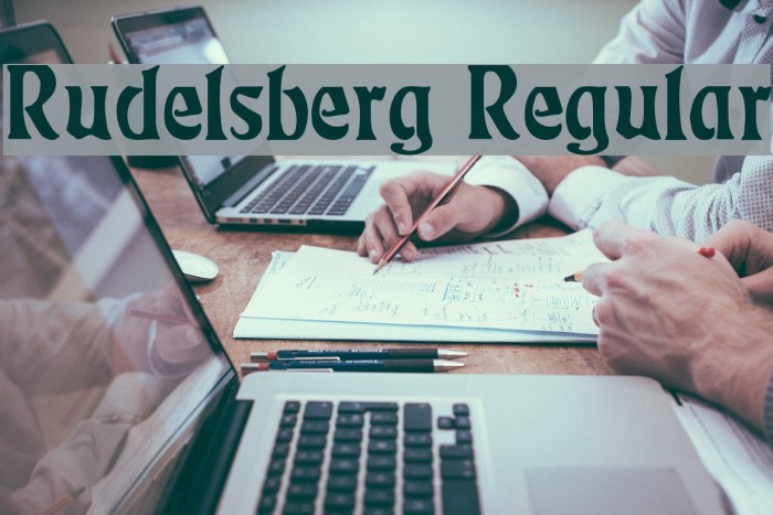 Rudelsberg Regular Font examples