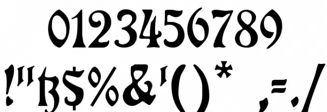 Rudelsberg-Titel Font OTHER CHARS