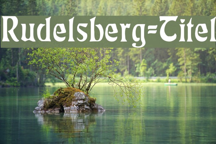 Rudelsberg-Titel Font examples