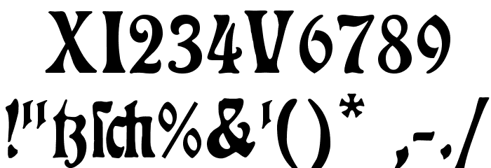 RudelsbergAlternate Font OTHER CHARS