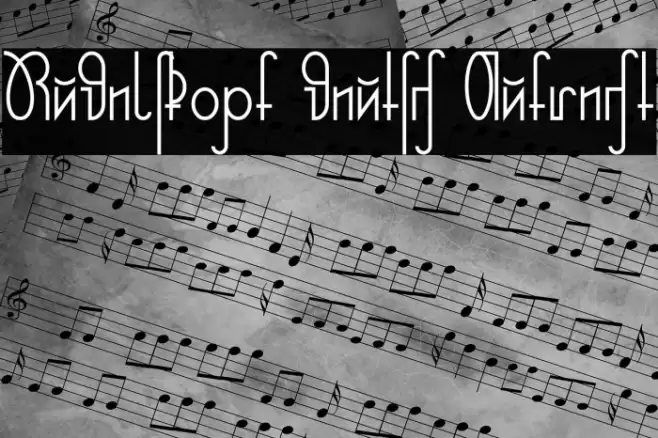 Rudelskopf deutsch Aufrecht Font examples