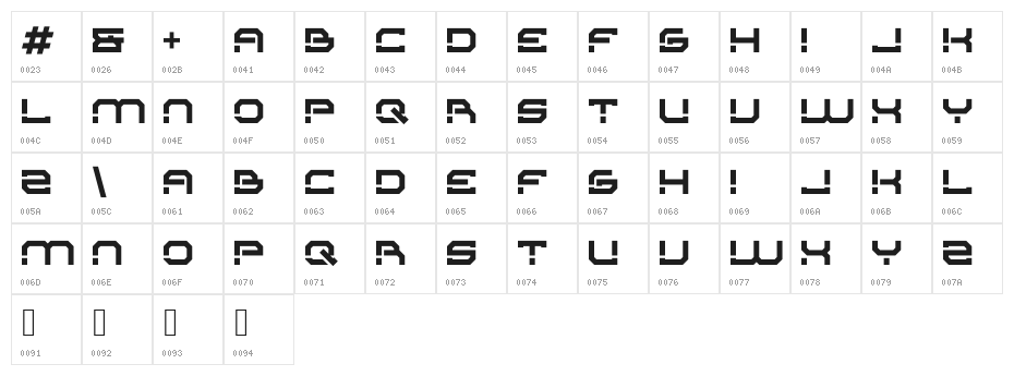 RudheqDemo Character Map