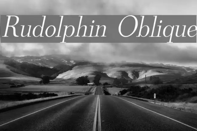 Rudolphin Oblique Font examples