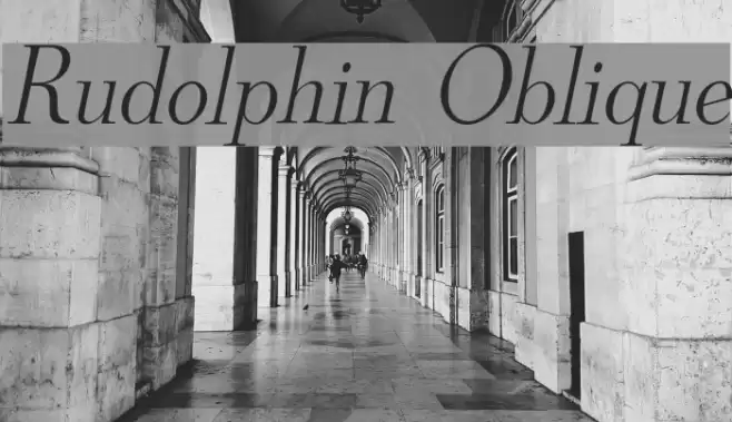 Rudolphin Oblique Font examples
