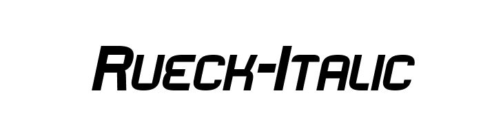 Rueck-Italic Fonte