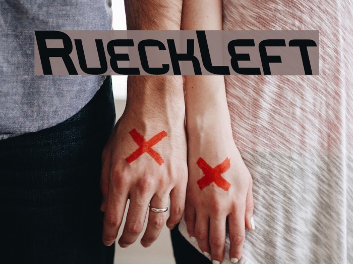 RueckLeft Font examples