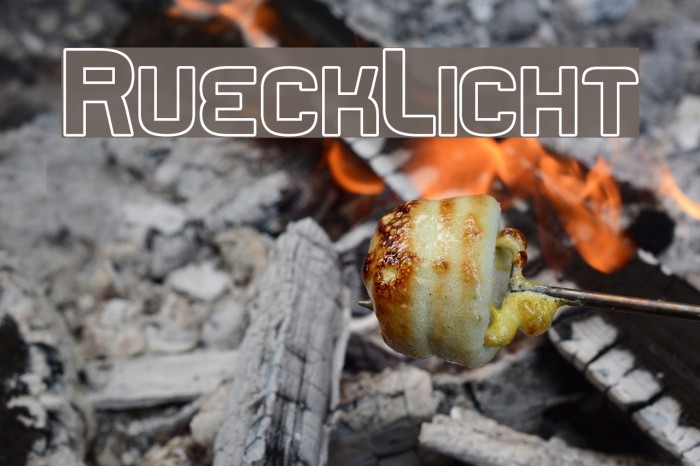RueckLicht Font examples