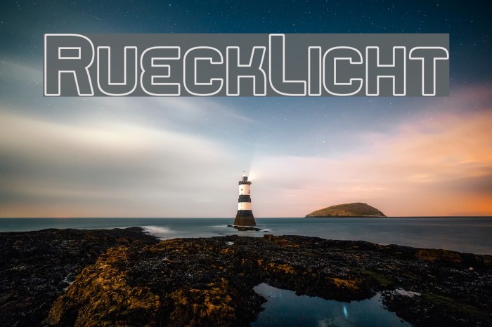 RueckLicht Font examples