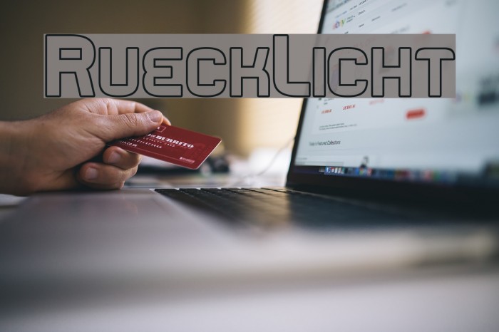 RueckLicht Font examples