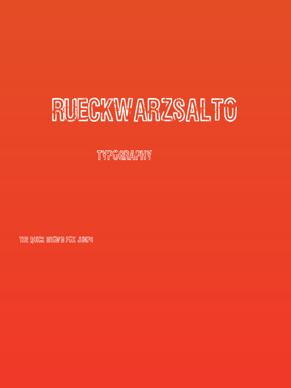 Rueckwarzsalto Poster