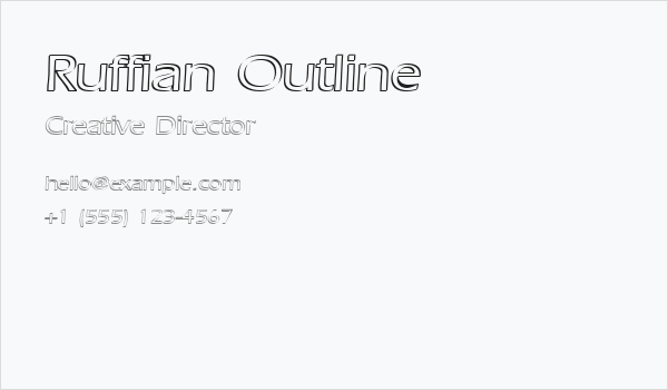 Ruffian Outline Business Card