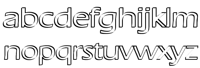 Ruffian Outline Шрифта строчной
