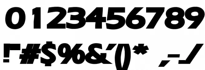 Ruffian bold Font OTHER CHARS