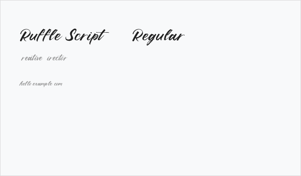 Ruffle Script DEMO Regular Business Card