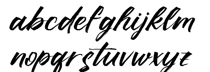 Ruffle Script DEMO Regular Font LOWERCASE