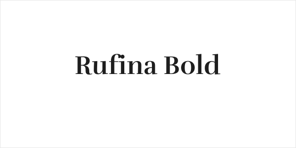 Rufina Bold Logo