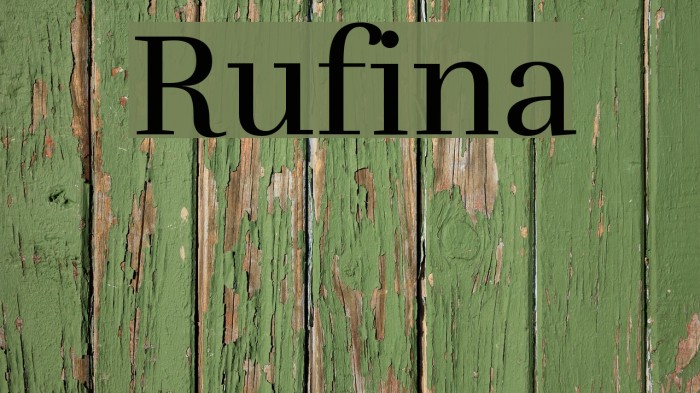 Rufina Font examples