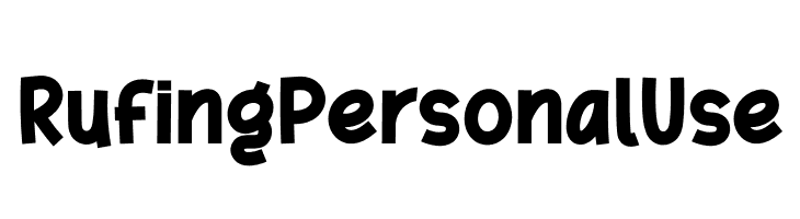 Rufing Personal Use  नि: शुल्क फ़ॉन्ट्स डाउनलोड
