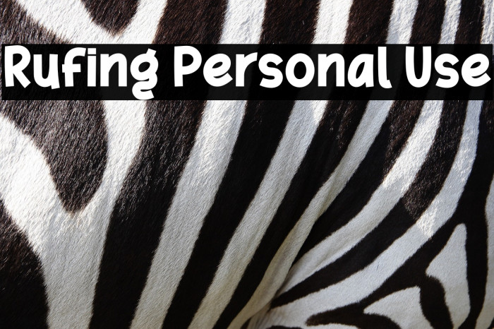 Rufing Personal Use Example 1