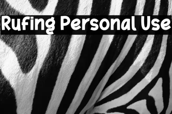 Rufing Personal Use Font examples