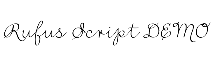 Rufus Script DEMO  フリーフォントのダウンロード