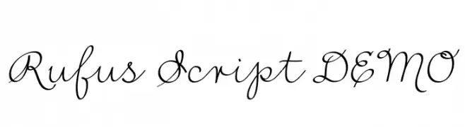 Rufus Script DEMO  les polices de caractères gratuit tlcharger