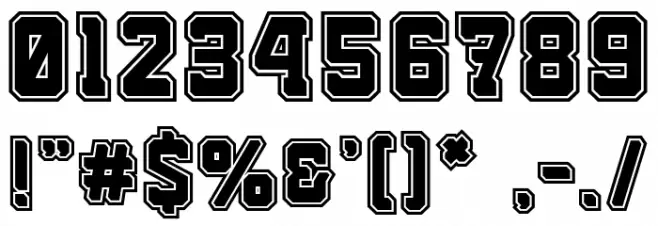 Rugby Squad Outline Schriftart Anderer Schreiben