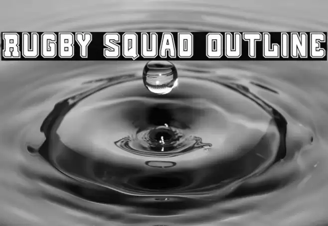 Rugby Squad Outline Schriftart examples