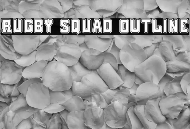 Rugby Squad Outline Schriftart examples