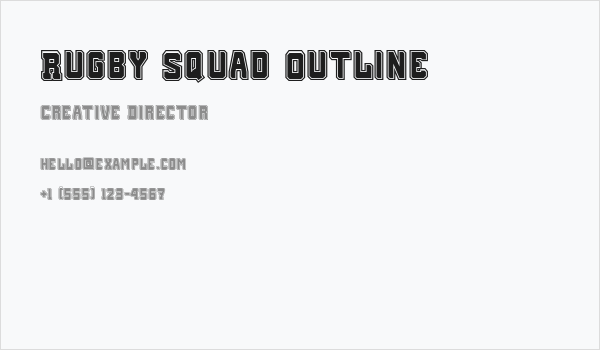 Rugby Squad Outline Business Card