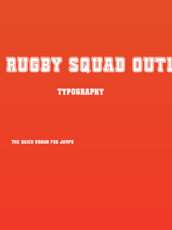 Rugby Squad Outline Poster