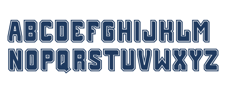 Rugby Squad Outline Lowercase