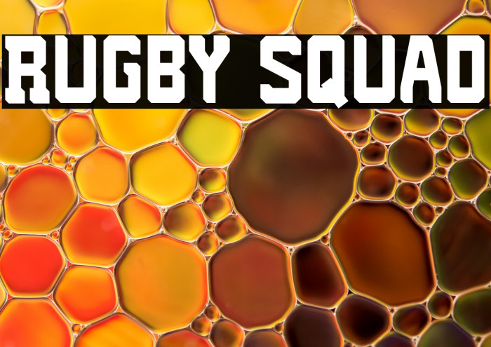 Rugby Squad Example 1