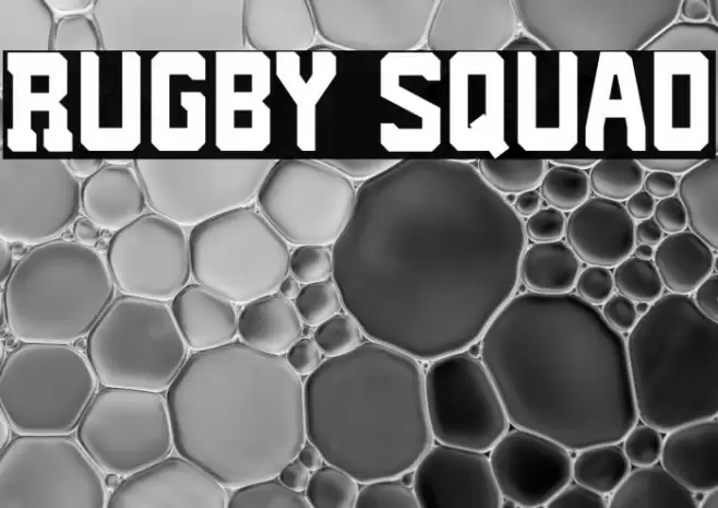Rugby Squad Schriftart examples