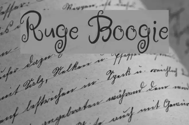 Ruge Boogie Font examples