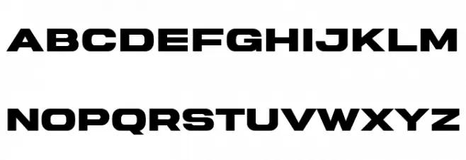 Rugen Expanded Schriftart Groß