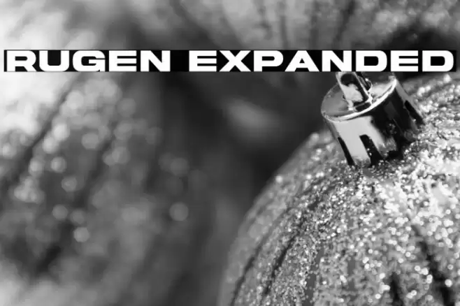 Rugen Expanded फ़ॉन्ट examples
