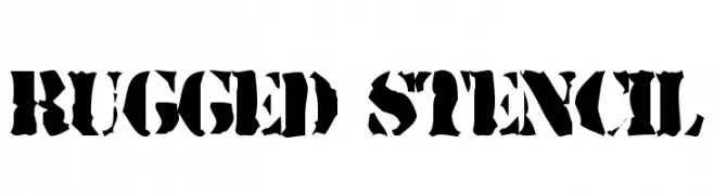 Rugged Stencil  font caratteri gratis