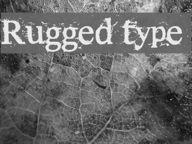 Rugged type Шрифта examples
