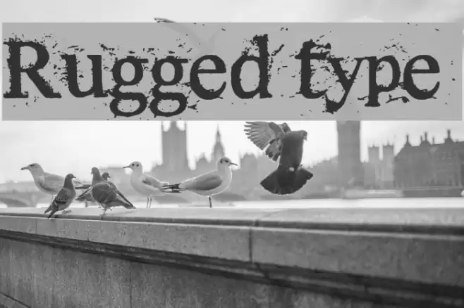Rugged type Шрифта examples
